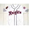 Xflsp Mens Knights 9 Roy Hobbs Gris Blanc Le film naturel Bernard Malamud cousu le film 1839-1939 Maillot de baseball du centenaire