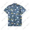 22SS Europe Erkek Gömlek Yaz Erkekler Moda Mektubu Baskı Tshirts Serin hip Hop Kadın Tasarımcısı Çiçek Baskı T Shirt227L