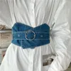 Cinture Cintura di jeans irregolare Cintura da donna in stile coreano alla moda Camicia da abito Tuta da uomo Guarnizione in vita Cintura larga decorativa Smal22