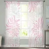 Rideaux rideaux rose clair chrysanthème Tulle rideaux pour salon chambre décoration luxe Voile cantonnière pure cuisine rideau