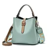 Women's Bags 2022 New Wide Shoulder Strap Bucket Bag Fashion Large Capacity Single Messenger Bag Women Crossbody