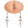 Sexy Surgical Steel Crystal Zircon Flower Heart Leaf bow-knot Dangle Button Navel Piercing Ring Belly Ring Body Jewelry