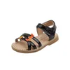 Bebé verano moda arco niño sandalias princesa niña zapatos niños zapatos planos para niños cuero suave playa Sandals1 2 3 5 6 año G220523
