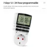 Switch de temporizador digital eletrônico 1224 horas Programável Timing Socket EU UK US AU FR Plug Outlet Kitchen Appliance Time Control 220618