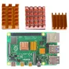 Ventole di Raffreddamento 3 pz/set Per Raspberry Pi 4B Pad di Raffreddamento in Rame Dissipatore di Calore Radiatore Kit di Raffreddamento 4 Modello B Dissipatore di CaloreFans