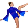 Сценическая одежда MiDee, современный лирический танцевальный трико для девочек и женщин, дизайнерский рог, длинные рукава, гимнастический классический балетный костюм
