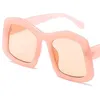 Fashion Sunglasses Candy Color Sun Glasses Unisex Goggles Anti-UV Spectacles Irregular Eyeglasses Oversize Frame Ornamental A++