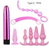 Nya 8st Set Safe Silicone Butt Plug Dildo Masturbation Anal Vaginal Sexiga leksaker för vuxna kvinnor män dilator