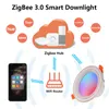 Smart Automation Modules Zigbee LED Downlight Tuya takljus 10W RGB WC Dimning Ultrathin Spot fungerar med SmartThings Alexa 2863528
