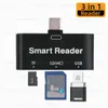 Hubs High-quality Mini 3 In 1 Type-C USB 3.0 OTG SD/TF Extender Card Smart Cardreader Adapter High Speed Type C Memory ReaderUSB