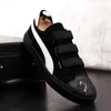Nya nyheter män svarta färger lapptäcke kausala lägenheter skor tjocka botten loafers som kör sneakers sapatos tenis masculino 38-43