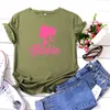 Belle fille profilé visage motif femme T-shirt T-shirt décontracté O-Cou T-shirt Femme Loose Camiseta Mujer Vintage Harajuku Tshirt 220325