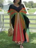 Party Dresses Casual Print Kaftan Tunic Beach Dress Middle East Muslim 2022 Summer Plus Size Women Wear Maxi Robe Caftan A1181Party