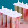 Home Stampo per ghiaccioli alla frutta fai-da-te 4 griglie Stampo per gelato in PP Strumenti Pasticceria creativa Stampi per gelati Stampi per ghiaccioli con bastoncino BH4083 TQQ