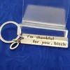 Keychains Couple Gift Creative Keychain For Car Keys Personality Ornaments Mirror Pendant Stainless Steel Rectangle Funny Keyring Holder