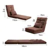 US Stock Dreifach umklappbares Schlafsofa, verstellbar, faltbar, modernes Freizeit-Schlafsofa, Video-Gaming-Sofa mit einem Kissen W24431118