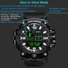 Fashion Sports Wrist Watch Digital LED Calendar Watch Glow Electronic Waterproof Wristwatches Fashion Gift Business for Men Boy