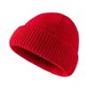 Kulkapslar mössa fast färg stickad hatt varm all-matchande gorro dockare hattar kvinnor hip hop dinabell capball