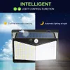 Lâmpada solar solar LED Lâmpada solar ao ar livre à prova d'água para decoração de jardim 3 modos Luzes de parede da luz solar alimentada pela parede