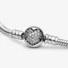 Réel s925 Sterling Silver Charm Bracelets Fit Pandora Perles Charmes Pour Femmes Bijoux De Luxe Cadeau Lumineux Serpent Chaîne Bracelet Avec Boîte D'origine