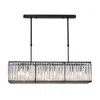 Lampes suspendues Lumière moderne Cristal Rectangle Lustre Lampe Drop Room Lving Design El LightingPendant