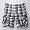 Men's Shorts Trendy Cargo Military Army Style Men Casual Tactical Pockets Loose Baggy Plaid Summer BoardshortsMen's Drak22