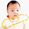 Chokers hand knutna gula färgstenpärlor halsband barns halsbindare Godl22