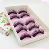 Whole 5 Pairs Women Lady Lashes Makeup Handmade Thick Fake Cross False Eyelashes Tools28813983372