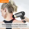 HERALL Display LCD Pistola per massaggio Massaggiatore portatile a percussione per il collo Corpo Rilassamento muscolare dei tessuti profondi Sollievo dal dolore Fitness 220530