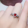 Cluster Rings Per Jewelry Natural Real Ruby Or Sapphire Emerald Drop Style Ring 0.45ct Gemstone 925 Sterling Silver Q204263