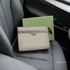 2022-Männer Brieftasche Tasche Karte Halter Top Rindsleder Echtes Leder Clutch Taschen Alte Blume Brief Streifen Geldbörse Zipper Tasche Business wand