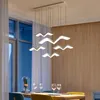 현대식 갈매기 LED 펜던트 램프 조명 식당 거실 바 서스펜션 조명기구 서센더 샹들리에 마스터 침실 비품
