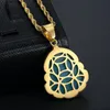 Pendant Necklaces Hip Hop Bling Iced Out Gold Stainless Steel Buddha Pendants For Men Rapper Jewelry Drop