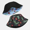 Sommer Panama Hut Käfer Druck Eimer Hut Frauen Männer Bob Hip Hop Gorros Reversible Angeln Fischer Hüte