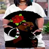 3D gedruckt Casual Kleider Midi Kleid Shirts Frauen Cartoon Harajuku Kurzarm Batwing Tasche Plus Größe Anime Kleidung