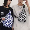 Fashion Nylon Chest Bag Summer Ladies Crossbody s Street style Trend pack e Phone Pack Scacchiera Unisex Shoulder J220705