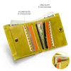 Portefeuilles Contact's en cuir véritable mode portefeuille femmes porte-monnaie petit porte-sac d'argent pour Portfel DamskiWallets