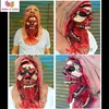 Maschera di zombi in gomma morbida e male fantasma marciume spaventoso di costume da festa di Halloween compone regali di alimentazione scherzo horror scherzo t200620