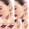 Clip-on & Screw Back Clip On Fake Septum Piercing Punk Nose Lip Ear Hoop Rings Earrings Non-Piercing Spring For Sensitive Ears Circle Earrin