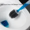 GURET Silicone Toilet Brush WallMounted Cleaning Tools Refill Liquid No Dead Corners Toilet Brush Home Bathroom Accessories Set 220815