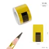 100pcs/wałek paznokci przedłużenie sztuki papierowej naklejka UV Budynek żel
