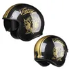 Мотоциклетные шлемы Классический высококачественный 3/4 открытый лицевой шлем для Moto Sports Carbon Fiber с внутренними козыревыми мужчинами WomenMotorCycle