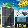 Kit de panel solar de 200W Cargador de batería de 12V 10/20/30/40/50A/60A/70A/80A/90A/100A CONTROLADOR PARA LA ESTACIÓN WAGEN198J