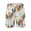 Herenshorts Waterverfolor Chicken Board Animal Art Print Short Pants Men Patroon Zwembroek Grote Sizemen's