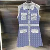 Последние карманные платья женские буквы дизайнерские юбки летнее рукавочное платье роскошное дышащее платье рубашки