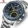 Naviforce Men Watch Top Luxury Big Dial Watch Watch Mens Chronograph Quartz.