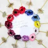 Dekoratif Çiçek Çelenkler 10 PCS Yüksek kaliteli gerçek dokunmatik pu anemon düğün için Düğün Dekorasyon Gelin Hisset İpek Çiçek Ev Aksesuarları Po