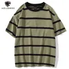 AOLAMEGS MEN TIRT COLOL BLOCK 3 COLOL TEE TEE TEE Simple Street Street Basic All-Match Cargo Tops Male Streetwear 220707