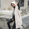 Coletes femininos quentes 2022 Winter Mulheres longas moda com capuz com capuz sem mangas casuais