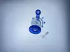 Glass hookah blue oil rig pipe 14 mm fitting